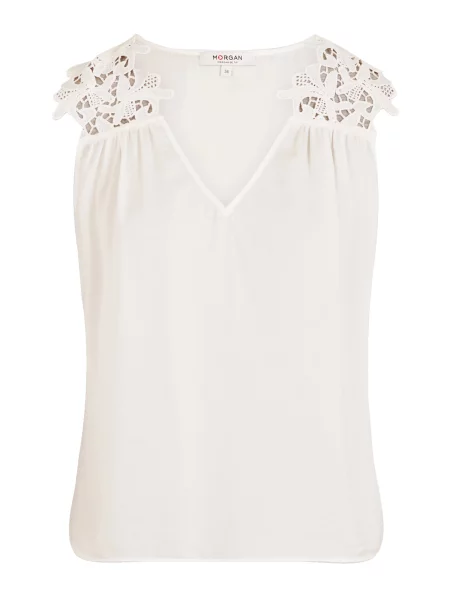 Morgan bluză OJOIE femei cu imprimeu OJOIE alb