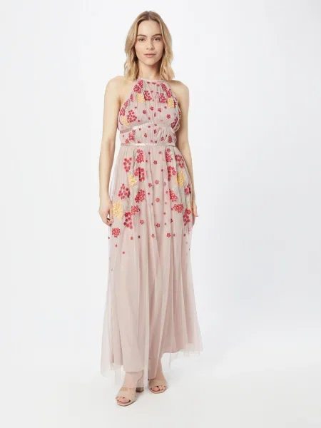 Coast Rochie galben pastel / roz pudră roșu