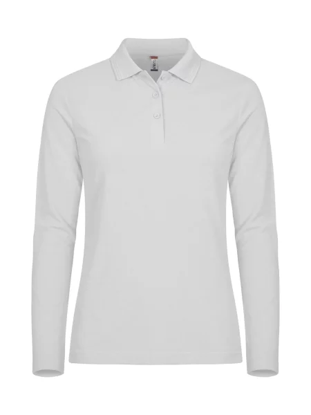 Clique Manhattan L/S polo długi rękaw – White białe