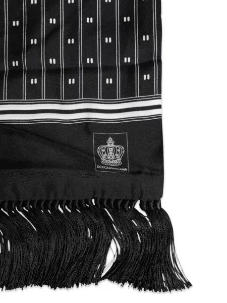 Шал Dolce & Gabbana с ресни черно