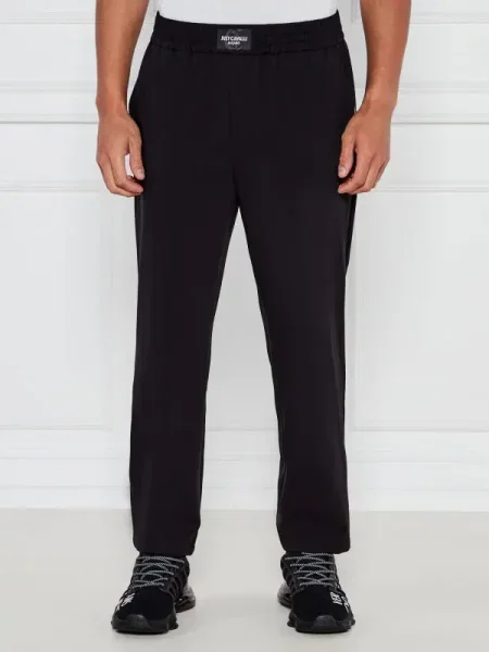 Just Cavalli Pantaloni de trening CORMORANO cu adaos de lână negru