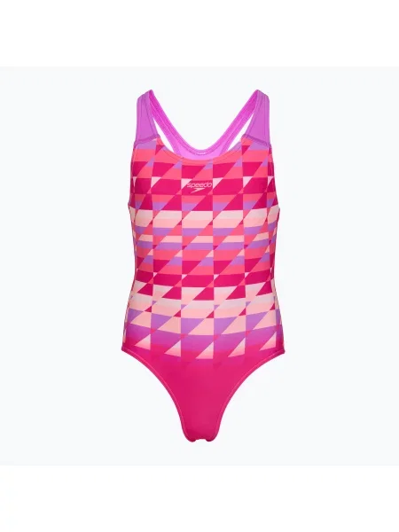 Gyerek egyrészes fürdőruha Speedo Digital Placement Splashback pink/glassy pink. Méret: cm rózsaszín
