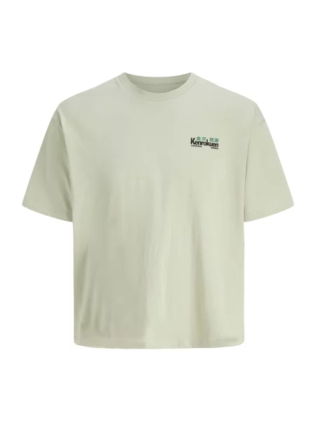 JACK & JONES Tricou JORKEN verde / verde pastel / negru alb