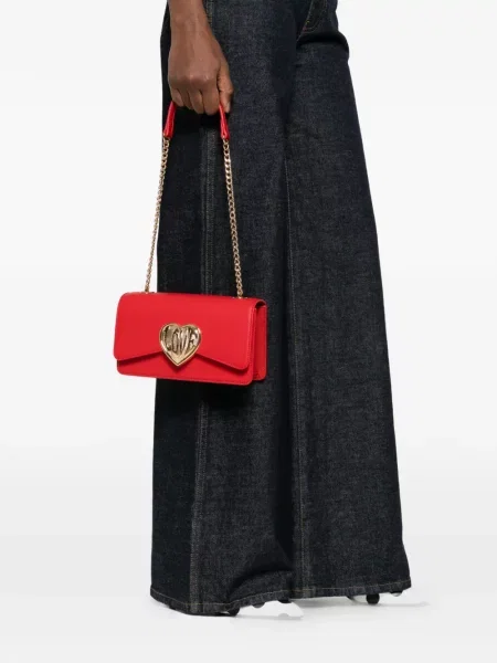Колие Love Moschino със сърца червено