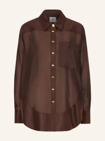 Aje. Bluzka Capture Z Mieszanki Materiałów Z Nitami braun