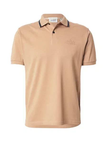 SCOTCH & SODA Tricou marin / maro cappuccino albastru