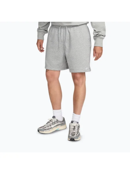 Мъжки шорти Nike Club French Terry Flow dark grey melange/light grey/white бяло