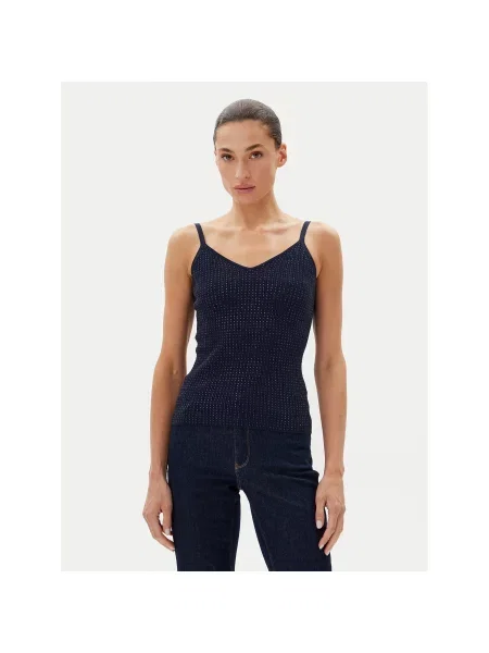 Fracomina Top Slim Fit tamnoplava