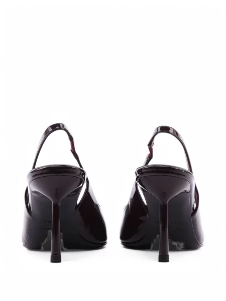 Pantofi cu toc Le Silla din piele de lac slingback albastru