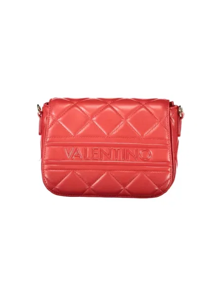 Lniana torebka crossbody Valentino By Mario Valentino z klapami czerwona