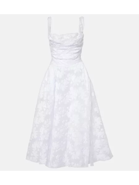 Midi obleka Vivienne Westwood z draperijo bela