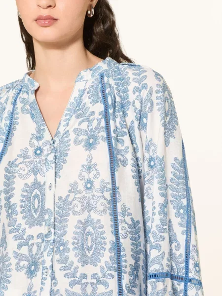 Lollys Laundry Bluzka Veroll blau biała