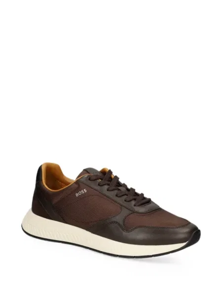Sneakerși Boss din piele maro