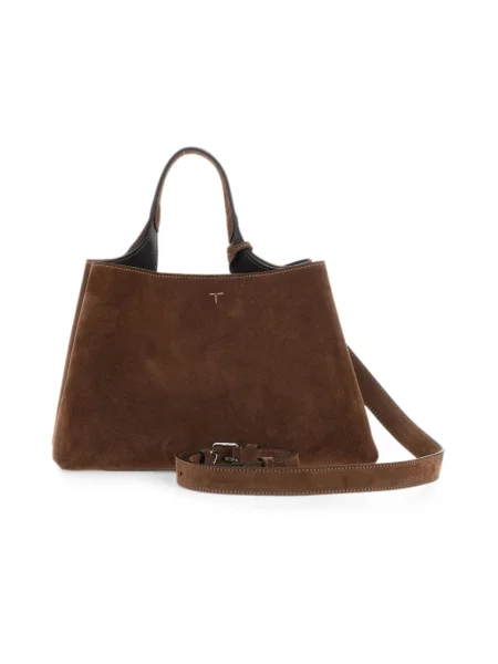 Shopperka Tod's z logo brązowa