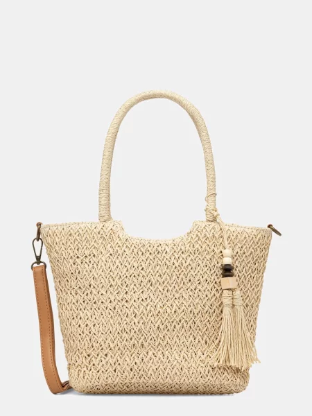 Answear.LAB crossbody kabelka pletená béžová