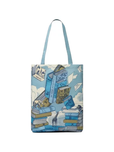 Csomagolható shopper táska Inoui Editions nyomtatás kék