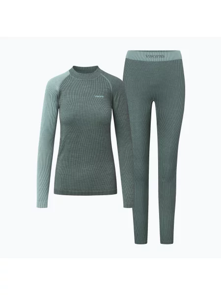 Дамски комплект термобельо Viking Mounti Base Layer green зелено
