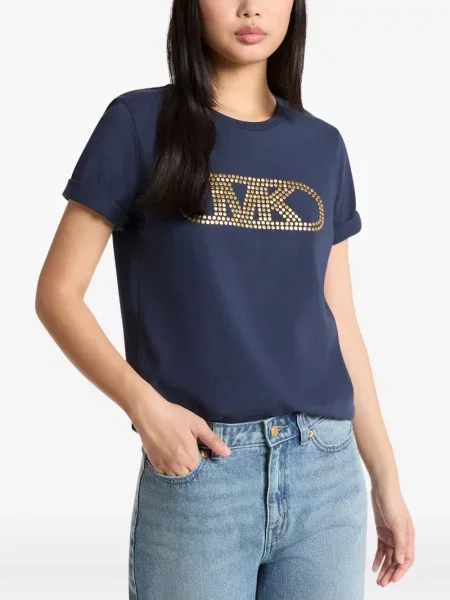 Tricou Michael Kors cu tepi clasic albastru