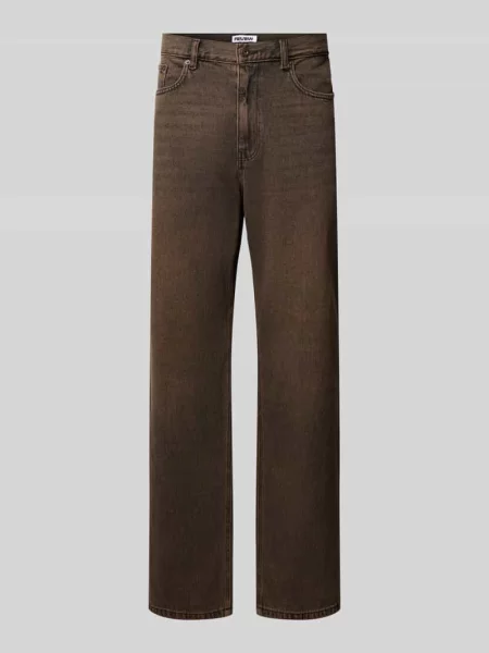 Jeansy o kroju straight fit z czystej bawełny z efektem znoszenia Review