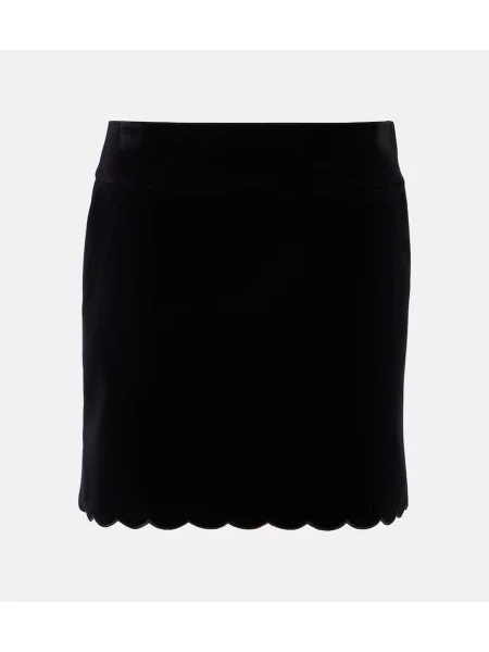 Fustă Chloé de catifea negru