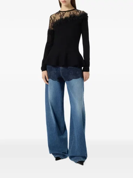 Pulover Blumarine din dantelă negru