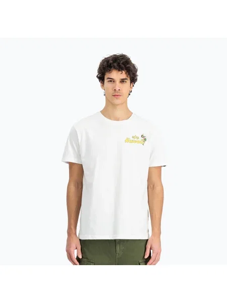 Tricou pentru bărbați Alpha Industries Pearl Harbor Back Print white alb