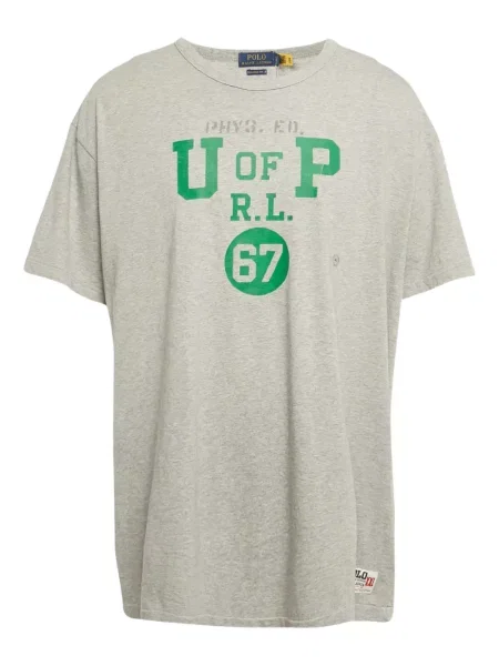 Копринена блуза Polo Ralph Lauren бродирана на райета розово