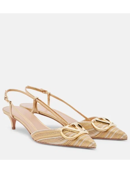 Pantofi cu toc Valentino Garavani din piele slingback