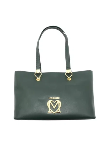 Torebka Moschino skórzana zielona