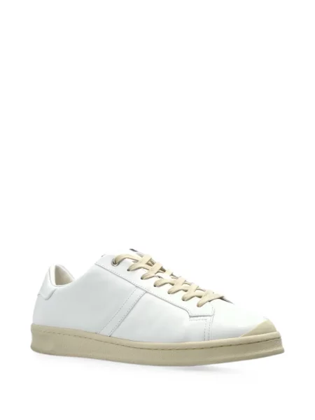 Sneakerși Jil Sander din piele alb