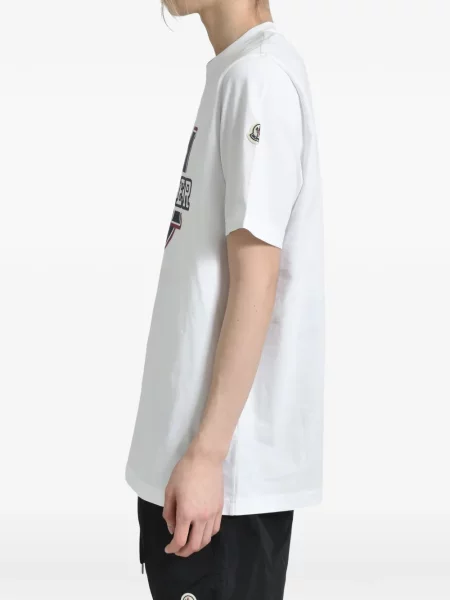 Tricou Moncler cu imagine alb