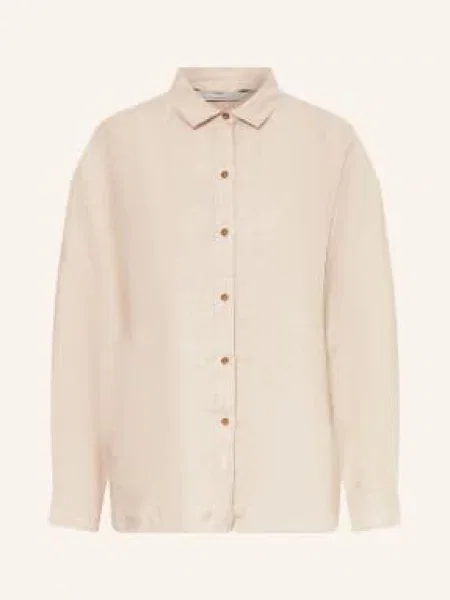 Barbour Bluzka Hampton Z Lnu beige beżowa