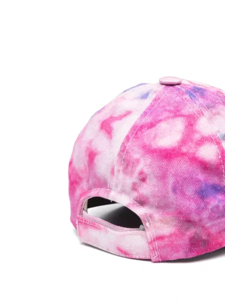 Siuvinėtas tie-dye kepurė su snapeliu Isabel Marant rožinė