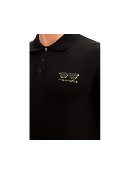 Karl Lagerfeld Koszulki Mężczyzna M Polo Shirt czarny