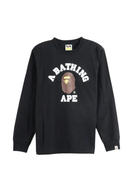 Lung tricou A Bathing Ape® cu imagine negru