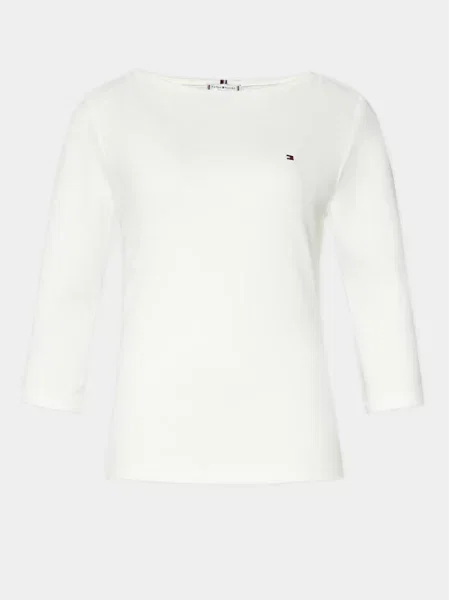 Tommy Hilfiger Tričko S Rukávem bílá/ černá/ červená bílé