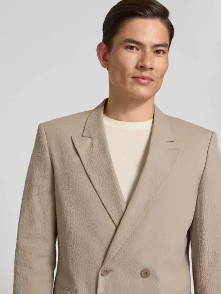 Marynarka garniturowa z mieszanki bawełny krój slim fit model HENRY' Hugo