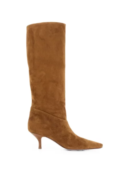 Botine Paris Texas din piele de căprioară roz