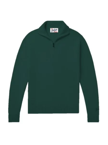 Lniany sweter Saint Barth zielony