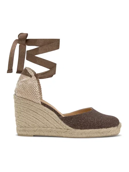 Castañer Buty Kobieta 35 EU Espadryle z koturną 9 cm brązowy