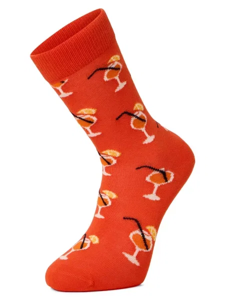 Skarpety z nadrukiem z logo Happy Socks czerwone