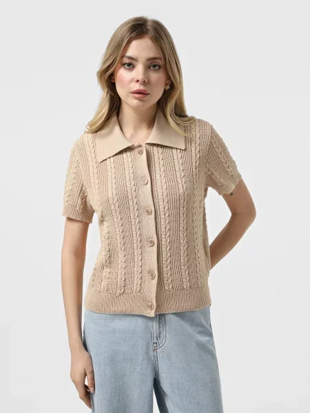 Кардиган Braska бавовна/акрил бежевий