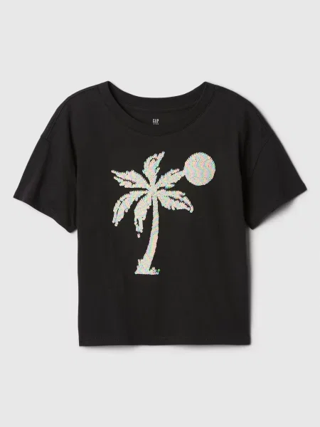 Tricou copii Gap negru