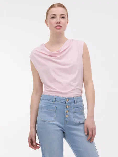 Tricou Orsay fără mâneci albastru