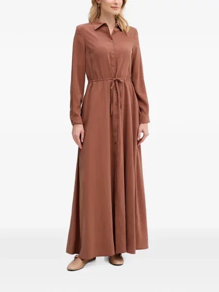 Lung rochie maxi Gaudi cu cordon maro