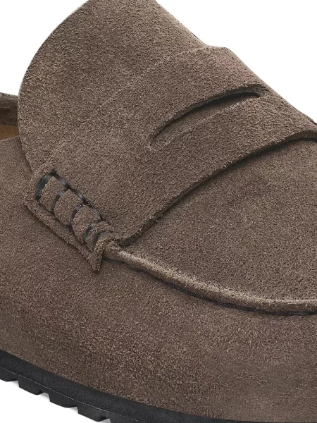 Klapki Birkenstock zamszowe szare
