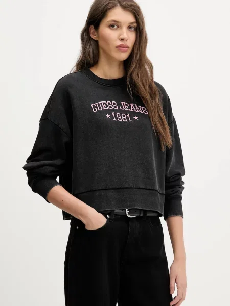 Guess Jeans hanorac de negru