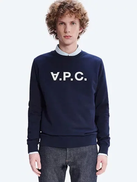 A.P.C. melegítőfelső férfi Bluza Sweat Vpc BLACK fekete