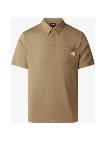 Koszulka polo The North Face New Tanken krótki rękaw jasnobrązowa S brązowa