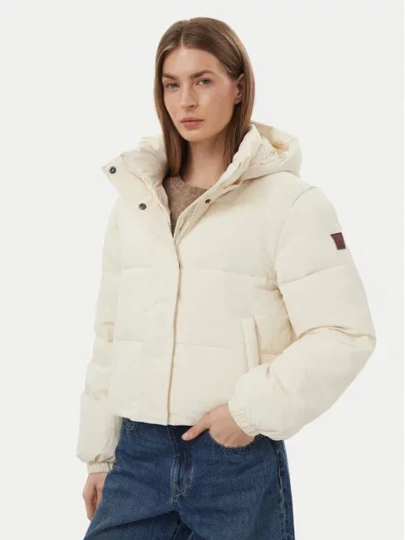Guess Jeans Зимова куртка Кремовий